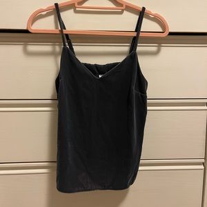 Grey Velvet Tank